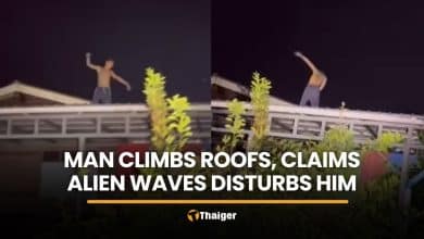 Man held in Udon Thani after roof climb, claims aliens targeted him | Thaiger