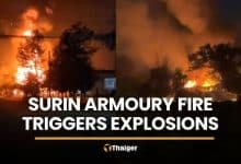 Surin armoury fire triggers explosions before crews bring flames under control | Thaiger