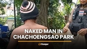 Police called after man walks around naked at Chachoengsao park | Thaiger