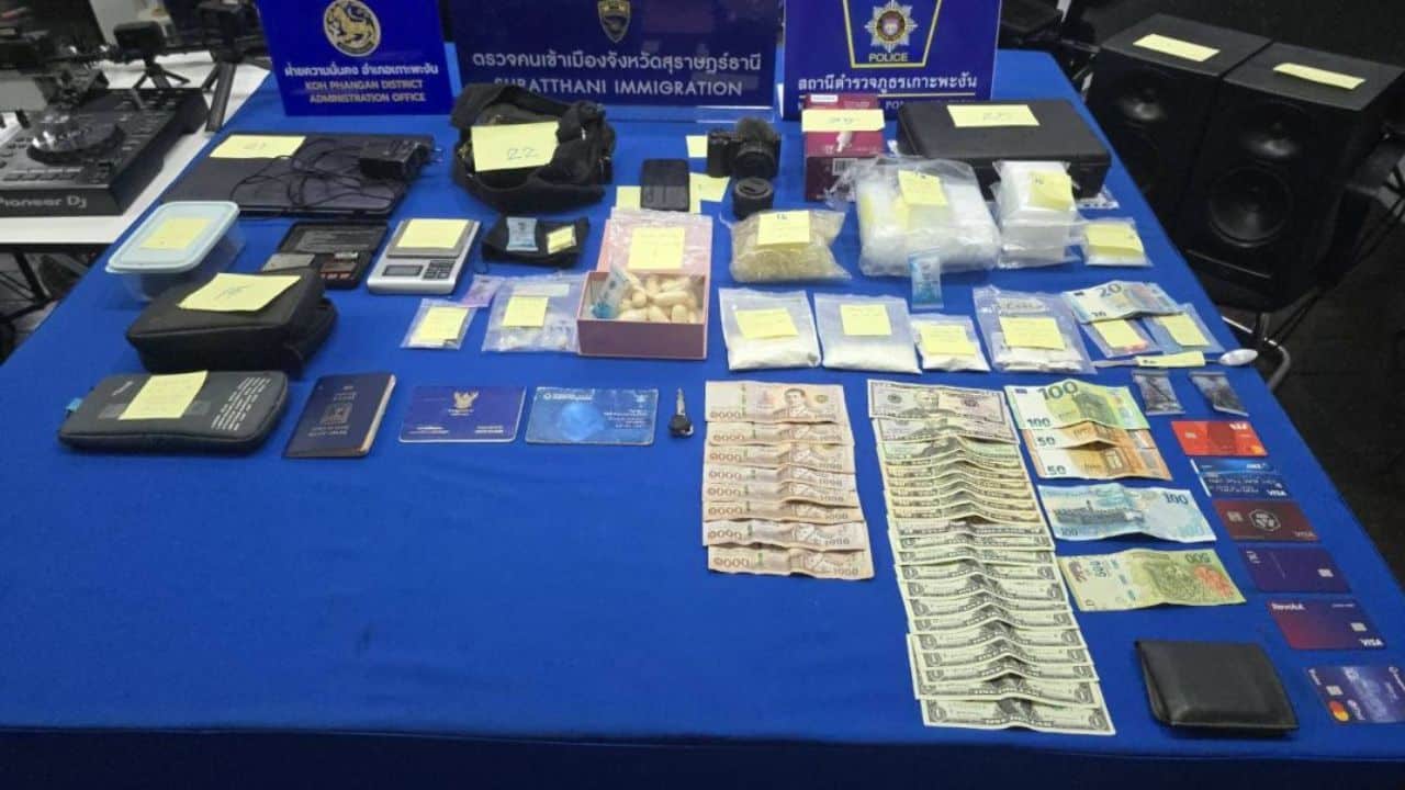 Three foreigners arrested on Koh Pha Ngan in drug crackdown