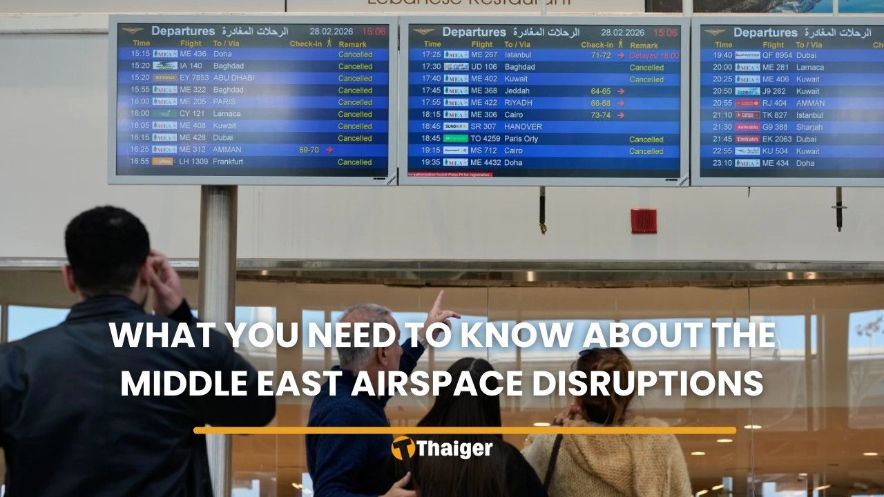 Middle East airspace disruption: What you need to know about delays and reroutes | Thaiger