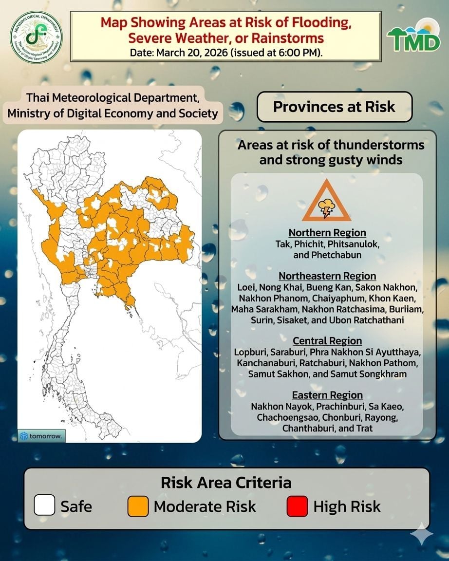 Severe weather warning issued for 40 Thai provinces | News by Thaiger