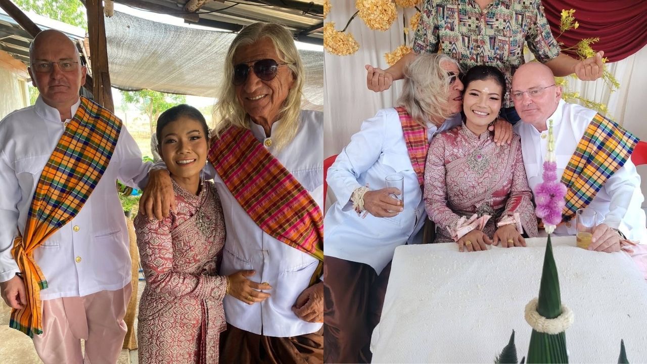 Australian men marry same Thai woman in Buriram