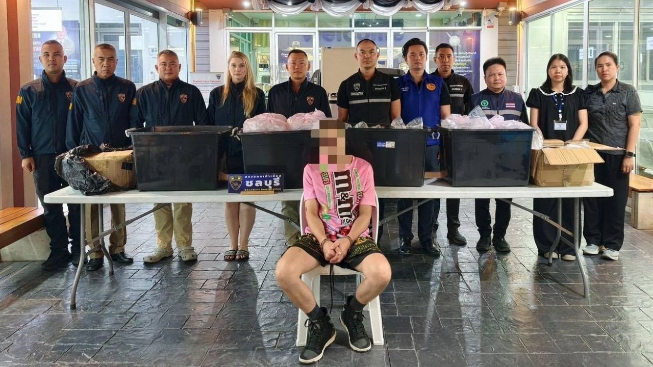 Russian man arrested in Pattaya with illegal cannabis products