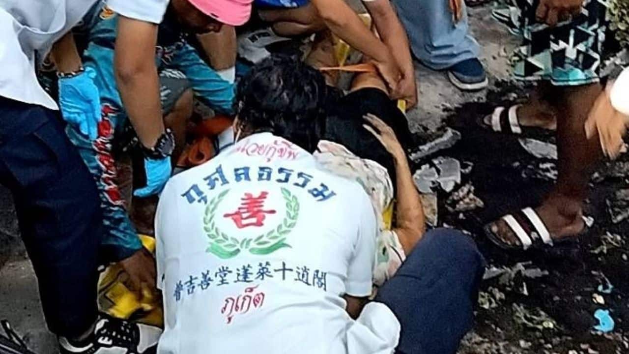 1 victim seriously injured after truck crashes into massage shop in Phuket