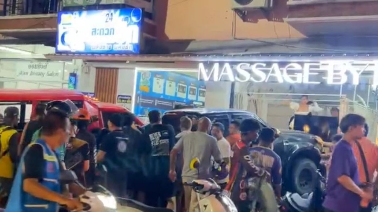 Truck crashes into massage shop in Phuket