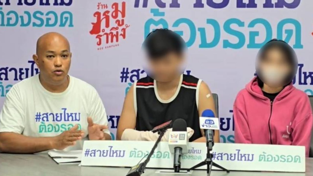 Thai woman nearly loses finger to knife attack by neighbour