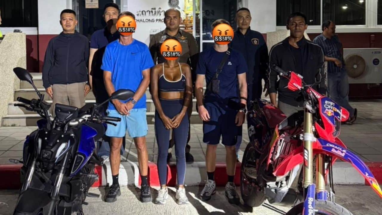 British and Irish men arrested for wheelies on Phuket road