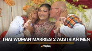 Thai woman marries 2 Austrian men in Buriram | Thaiger