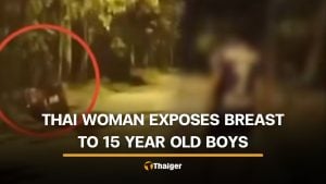 Thai woman allegedly exposes breasts to 2 teenage boys | Thaiger