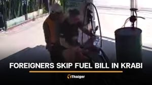 2 foreign men refuel at Koh Lanta fuel dispenser and leave without paying | Thaiger