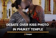 Foreign couple triggers debate with kiss photo in Phuket temple | Thaiger