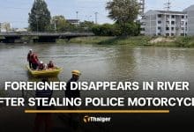 Foreign man jumps into Chiang Mai river after stealing police motorcycle | Thaiger