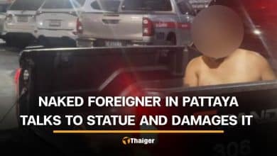 Naked foreigner held for public disturbance and property damage in Pattaya | Thaiger