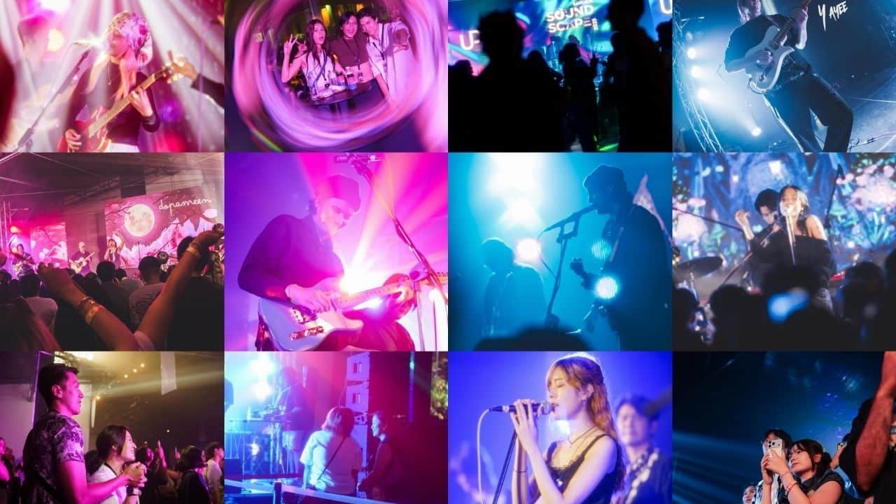 A vibrant scene from Bangkok Soundscape, showcasing live music and visual art this weekend.