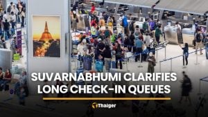 Long queues at Suvarnabhumi linked to check-in malfunction | Thaiger