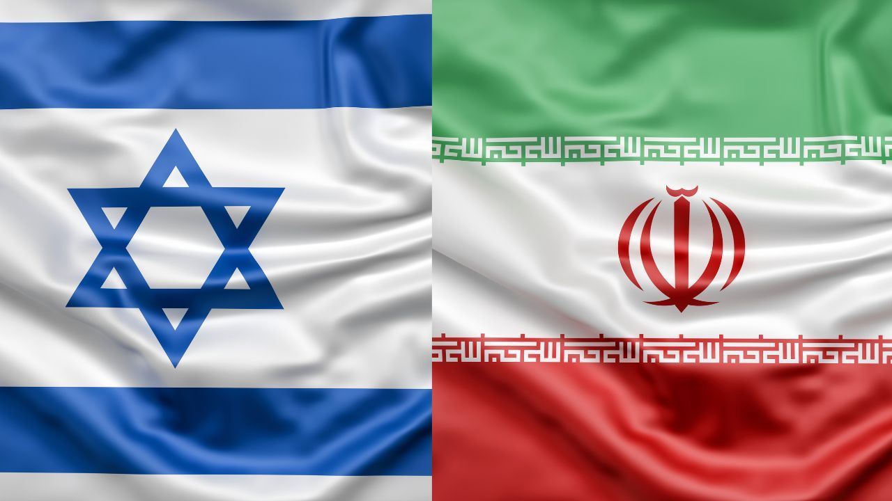 israel iran flag