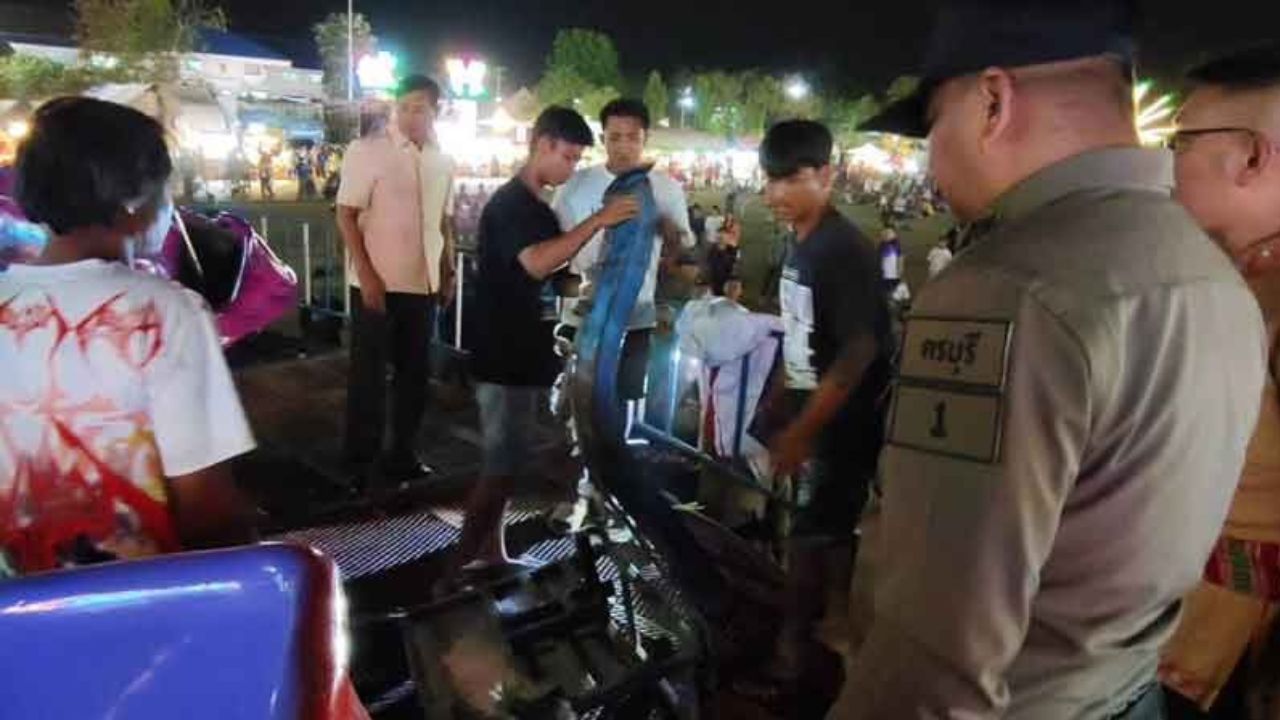Octopus ride malfunction in Nakhon Ratchasima injures two girls