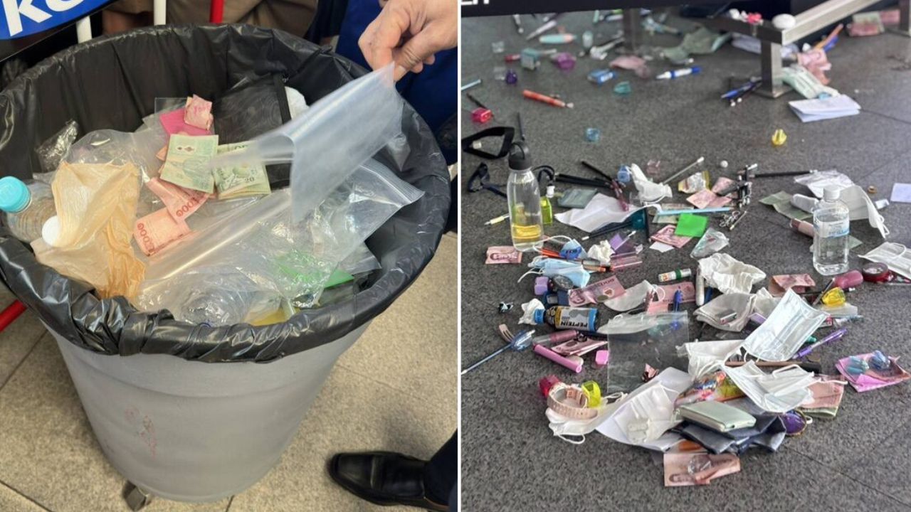 Photos of students discarding cash outside exam rooms debunked