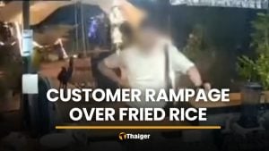 Rayong restaurant rampage over fried rice caught on CCTV | Thaiger