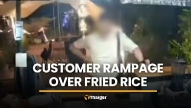 Rayong restaurant rampage over fried rice caught on CCTV | Thaiger