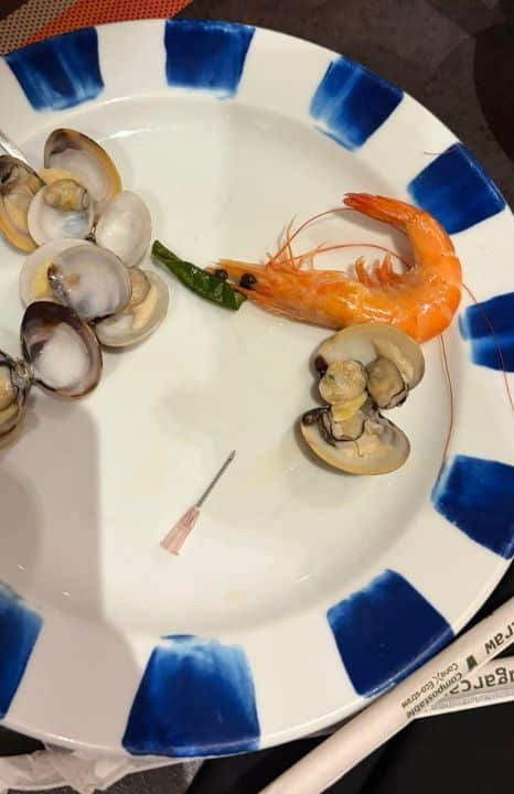 Foreign tourist finds used syringe on plate at Phuket hotel buffet