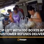 Chicken rice shop left with 100 boxes after customer refuses delivery | Thaiger