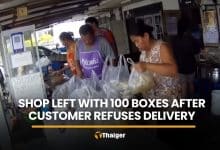 Chicken rice shop left with 100 boxes after customer refuses delivery | Thaiger