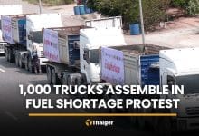1,000 trucks assemble in Chon Buri in fuel shortage protest | Thaiger