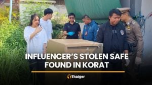 Influencer’s stolen safe found damaged, two suspects arrested | Thaiger