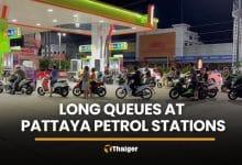 Long queues form at Pattaya stations as fuel price hike takes effect | Thaiger