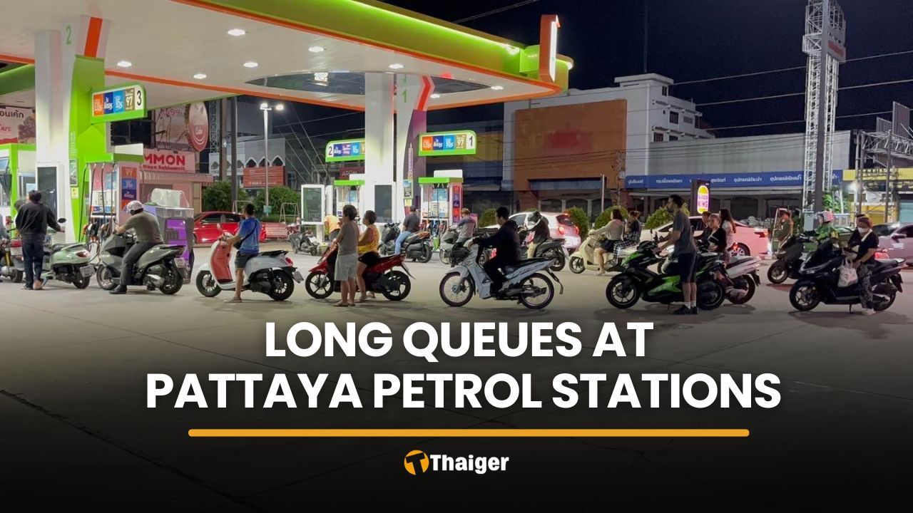 Long queues form at Pattaya stations as fuel price hike takes effect | Thaiger