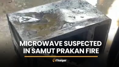 Unattended microwave suspected in Samut Prakan apartment fire | Thaiger