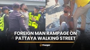 Foreign man held after alleged rampage on Pattaya Walking Street | Thaiger