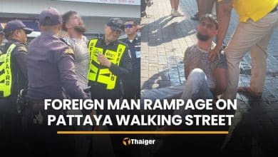 Foreign man held after alleged rampage on Pattaya Walking Street | Thaiger