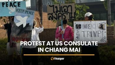 Thai and foreign residents protest at US Consulate in Chiang Mai | Thaiger