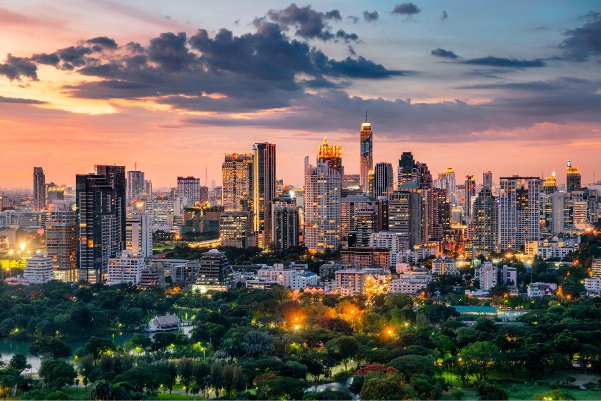 City wide shot of Bangkok