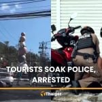 Phuket tourists arrested after soaking police at Songkran command post | Thaiger