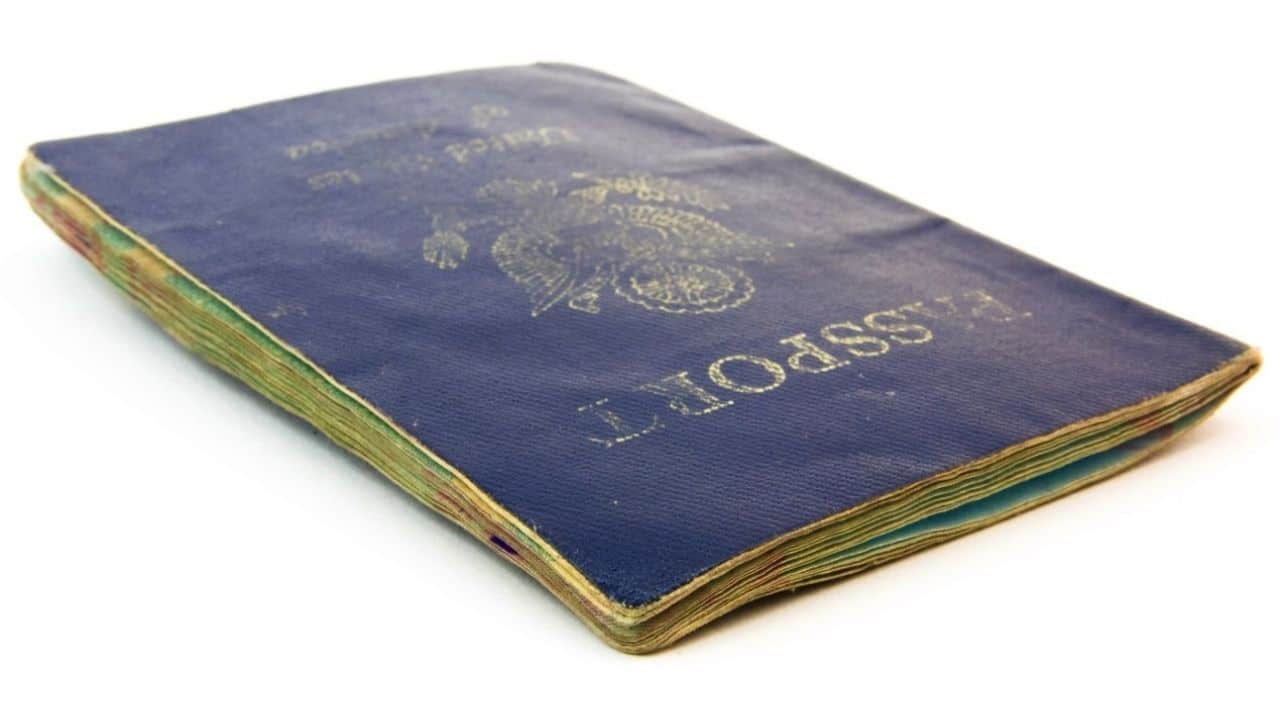 A water-damaged passport, a common issue for tourists stranded in Thailand after Songkran.