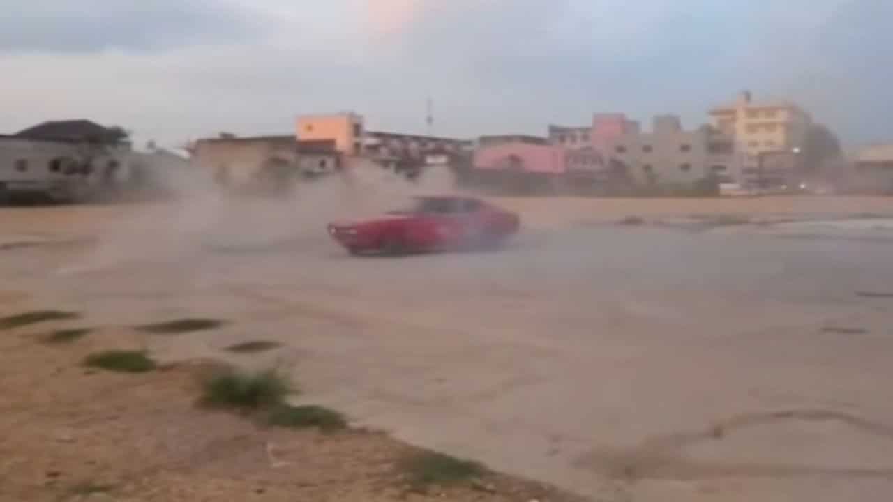 British driver drifts car in Hat Yai, Songkhla