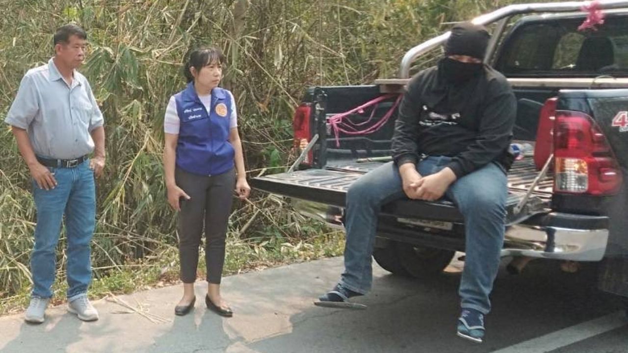 Setting fire in Phitsanulok forest