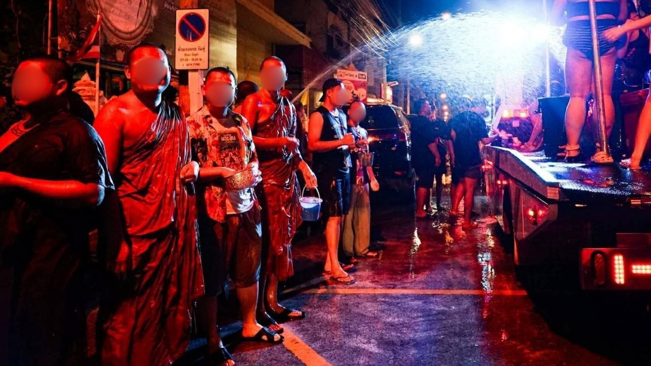 Monks face probation after Songkran water fight