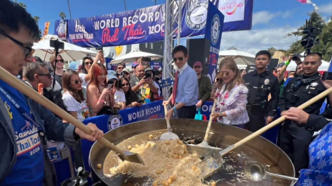 Pad Thai in Songkran Festival in LA US