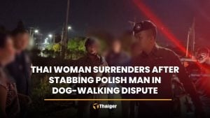 Thai woman surrenders after stabbing Polish man in dog-walking dispute | Thaiger