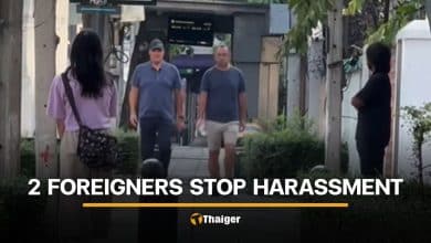2 foreign men intervene alleged harassment on Bangkok footpath | Thaiger