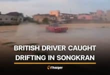 British man apologises after drifting car near Songkran event | Thaiger