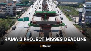 Rama 2 Road construction misses deadline again after higher fuel and material costs | Thaiger