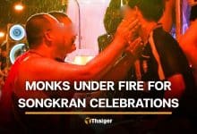 Monks placed on probation after roadside Songkran celebrations | Thaiger