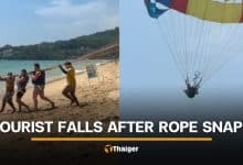 Thai parasailing staff and tourist fall into Phuket sea after rope snaps | Thaiger