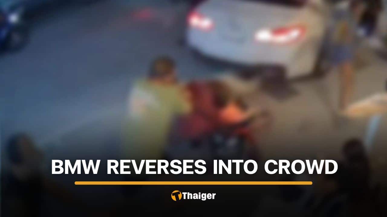 BMW reverses into crowd injuring 5 foreigners in Pattaya | Thaiger